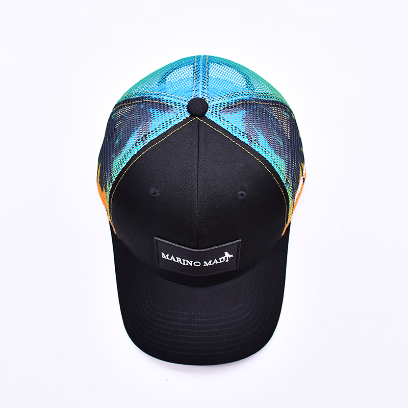 rubber patch trucker hat